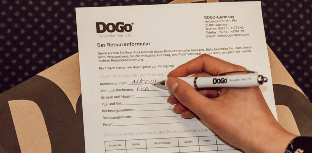 DOGO-Rücksendungsschein