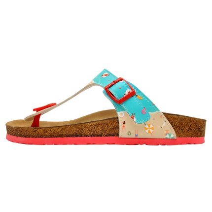 Bunte Sandalen mit schönen Motiven und kreativen Designs - DOGO Lila - A Birds Eye View of Beach im DOGO Onlineshop bestellen!