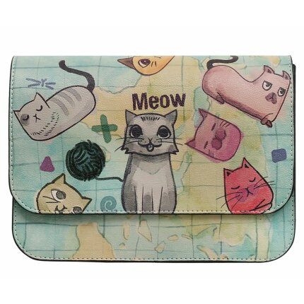 Bunte Taschen mit schönen Motiven und kreativen Designs - Dogo Y Generation Clutch - Cats of the World im DOGO Onlineshop bestellen!