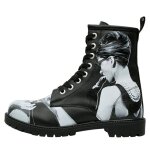 Bunte Boots mit schönen Motiven und kreativen Designs - Dogo Boots - Go Back to Being Yourself BLACK im DOGO Onlineshop bestellen!