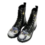 DOGO Boots - Owls Family BLACK