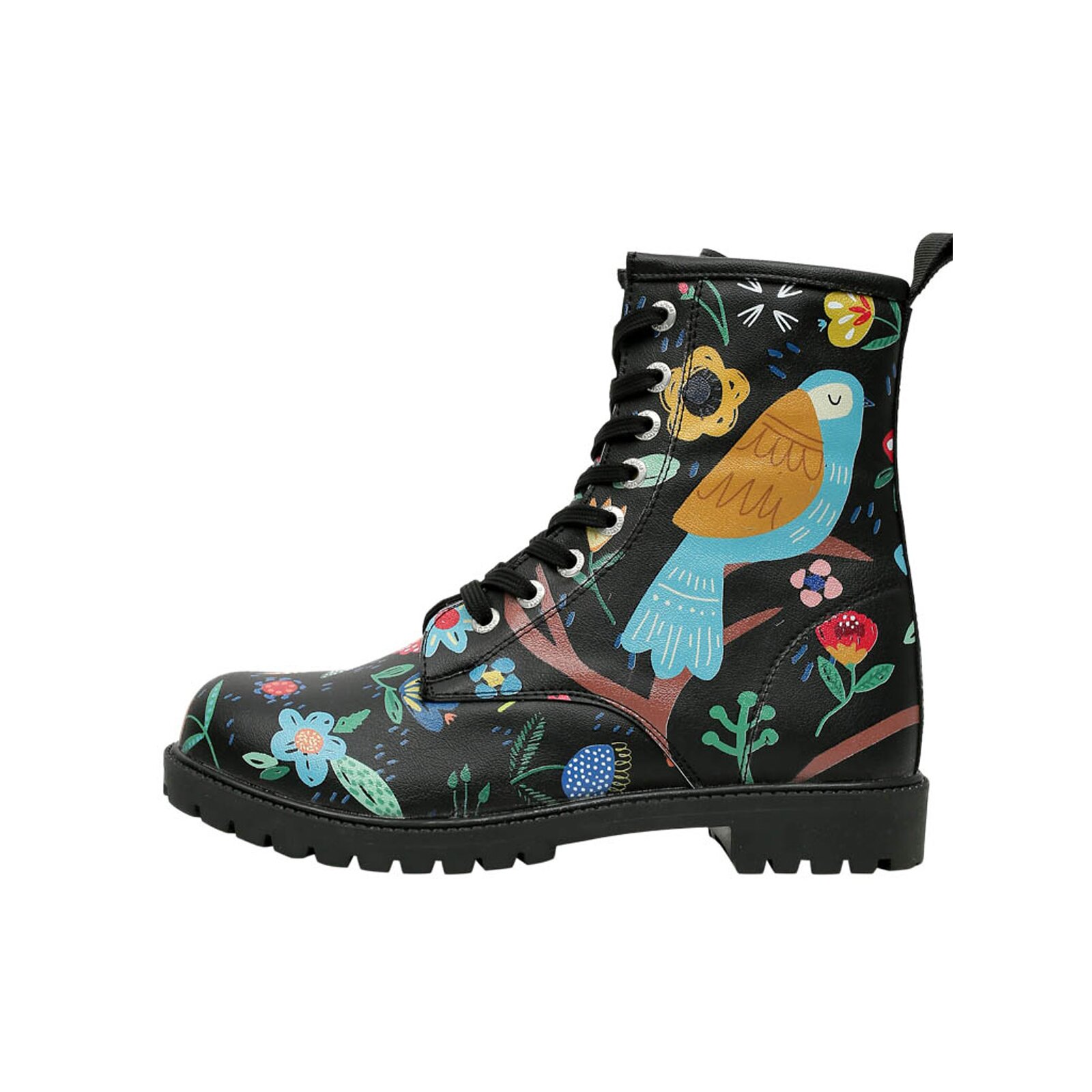 DOGO Boots - Flower & Birds BLACK