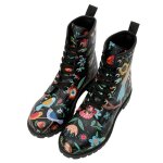 DOGO Boots - Flower & Birds BLACK