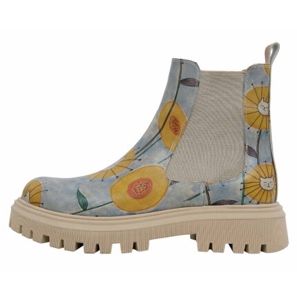 Bunte Boots mit schönen Motiven und kreativen Designs - DOGO Aura Boots - Cat Flower im DOGO Onlineshop bestellen!