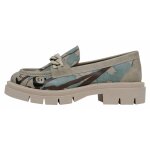 Bunte Halbschuhe mit schönen Motiven und kreativen...