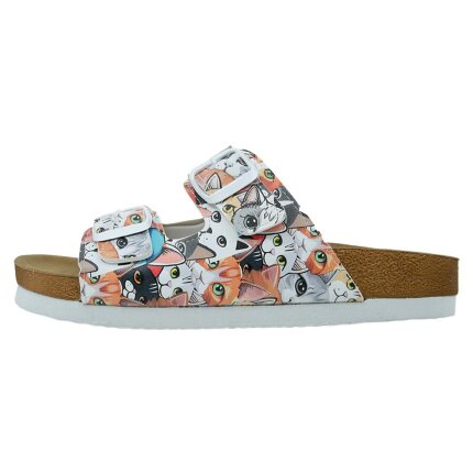 Bunte Sandalen mit schönen Motiven und kreativen Designs - DOGO Stella - Cat Audience im DOGO Onlineshop bestellen!