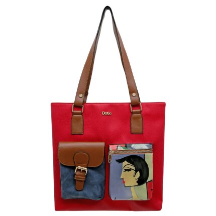 Bunte Taschen mit schönen Motiven und kreativen Designs - DOGO Multi Pocket Bag - Cubic Faces im DOGO Onlineshop bestellen!