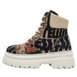 Bunte Boots mit schönen Motiven und kreativen...