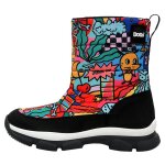 Bunte Boots mit schönen Motiven und kreativen...