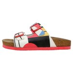 Bunte Sandalen mit schönen Motiven und kreativen...