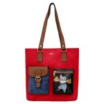 Bunte Taschen mit schönen Motiven und kreativen...