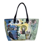 Bunte Taschen mit schönen Motiven und kreativen...