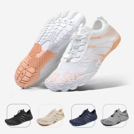 DOTALES - FlowStep Barfußschuhe Weiß/Rosa 36